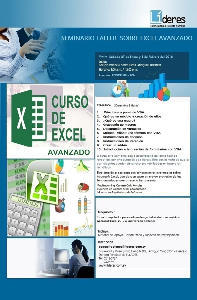 Sem. Taller sobre EXCEL AVANZADO ENERO 2018
