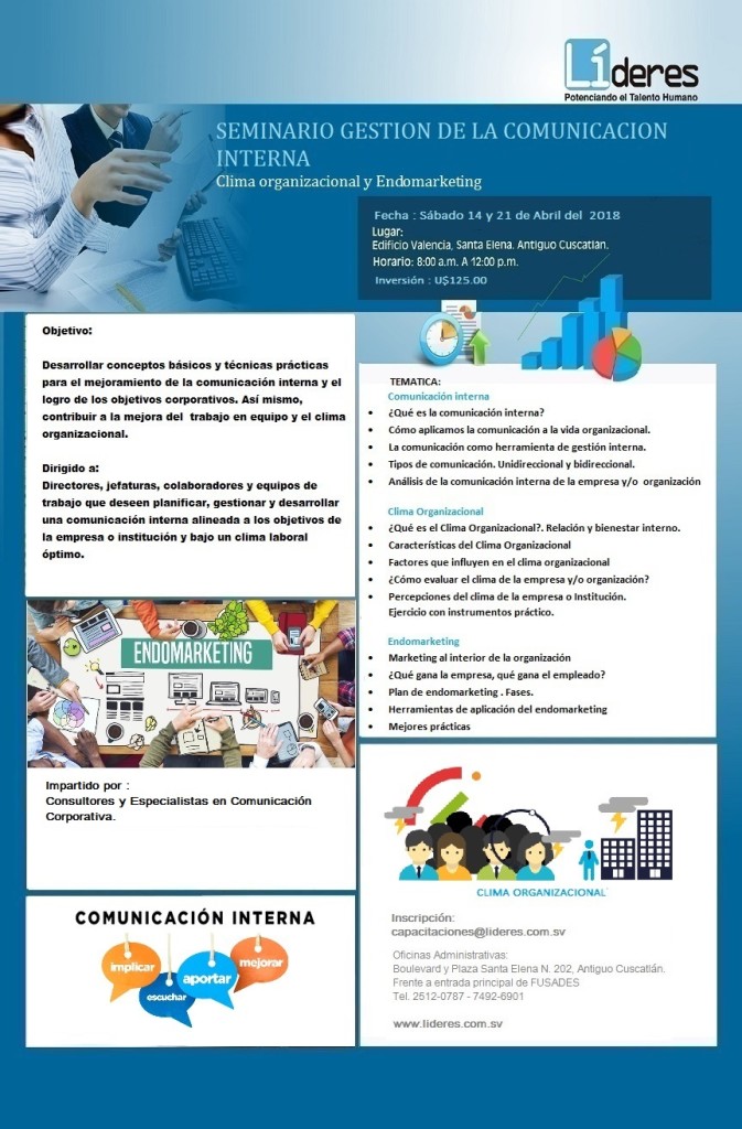 Seminario Gestión de la Comunicación Interna- 14 y 21 de Abril 18.